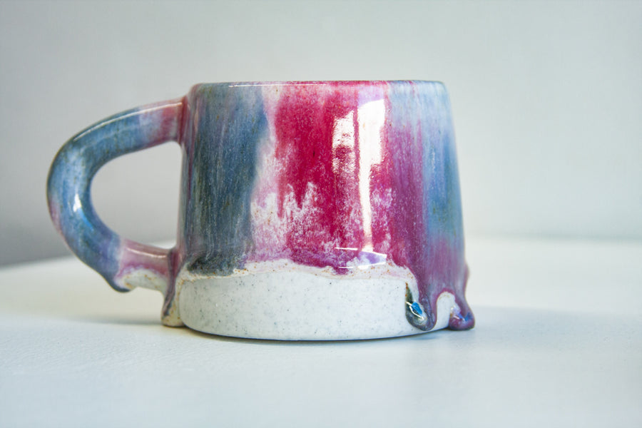 Seconds Sale Handmade Ceramic Mug - Purple & Blue