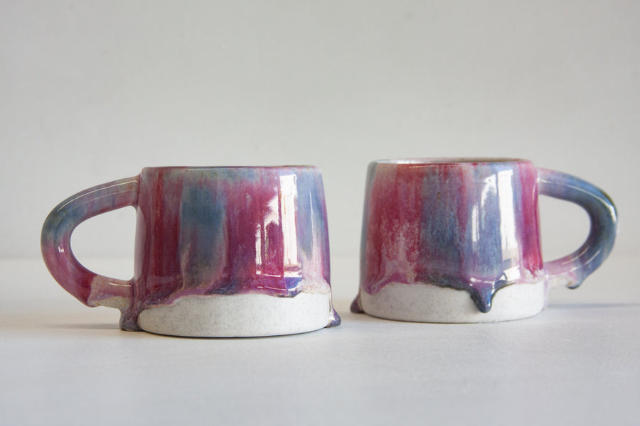 Seconds Sale Handmade Ceramic Mug - Purple & Blue