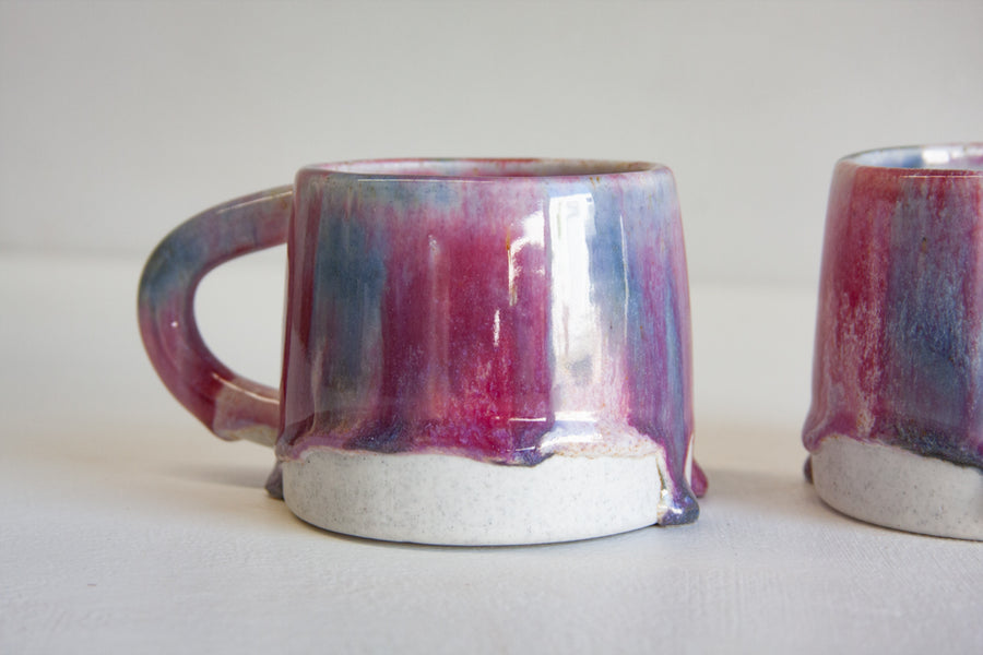 Seconds Sale Handmade Ceramic Mug - Purple & Blue