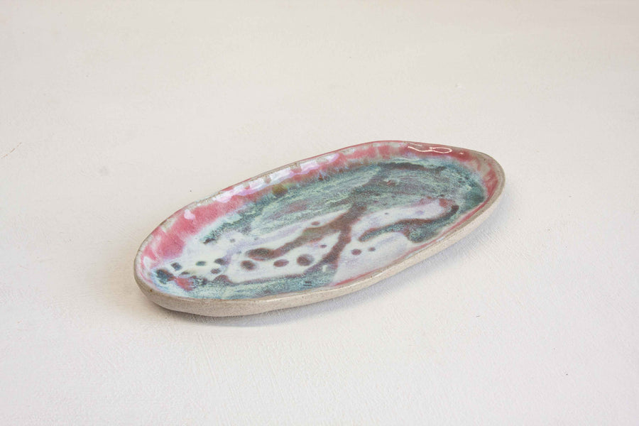 Handmade Ceramic Oval Plate - Aurora