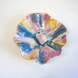 Handmade Ceramic Oyster Platter - Pansy