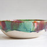Handmade Ceramic Pasta Bowl - Rose Pistachio