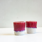 Handmade Ceramic Espresso Cup - Deepest Pink