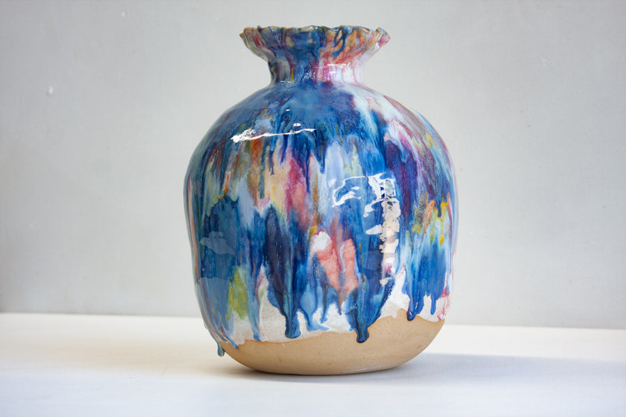 Seconds Sale Handmade Ceramic Large Vase -Everything Glaze