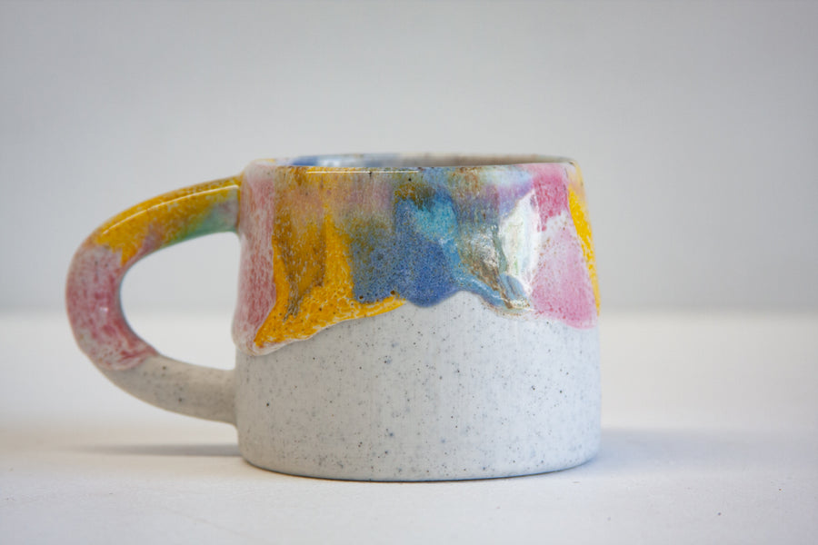 Seconds Sale Handmade Ceramic Mug - Rainbow