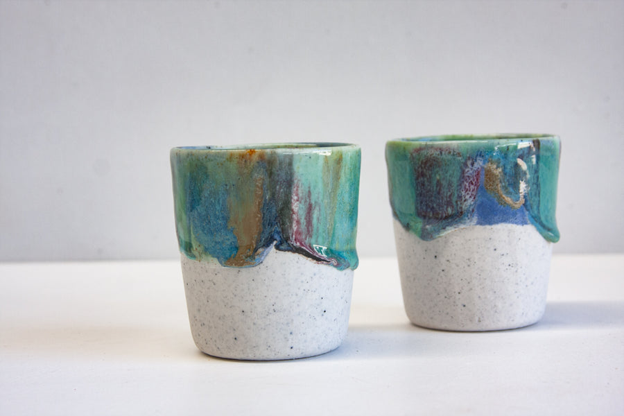 Seconds Sale Handmade Ceramic Tumbler Cup - Opal