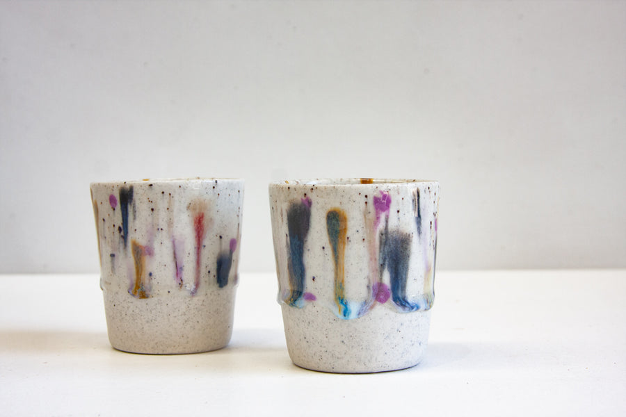 Seconds Sale Handmade Ceramic Tumbler Cup - Galaxy