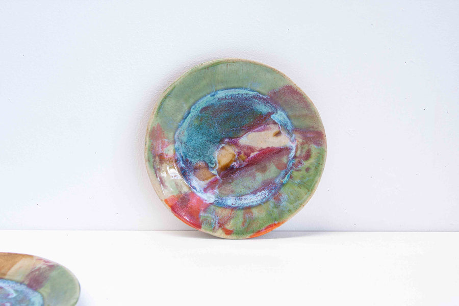 Handmade Ceramic Sideplate - Rose Pistachio