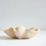 Handmade Ceramic Small Oyster Plate - Marshmallow