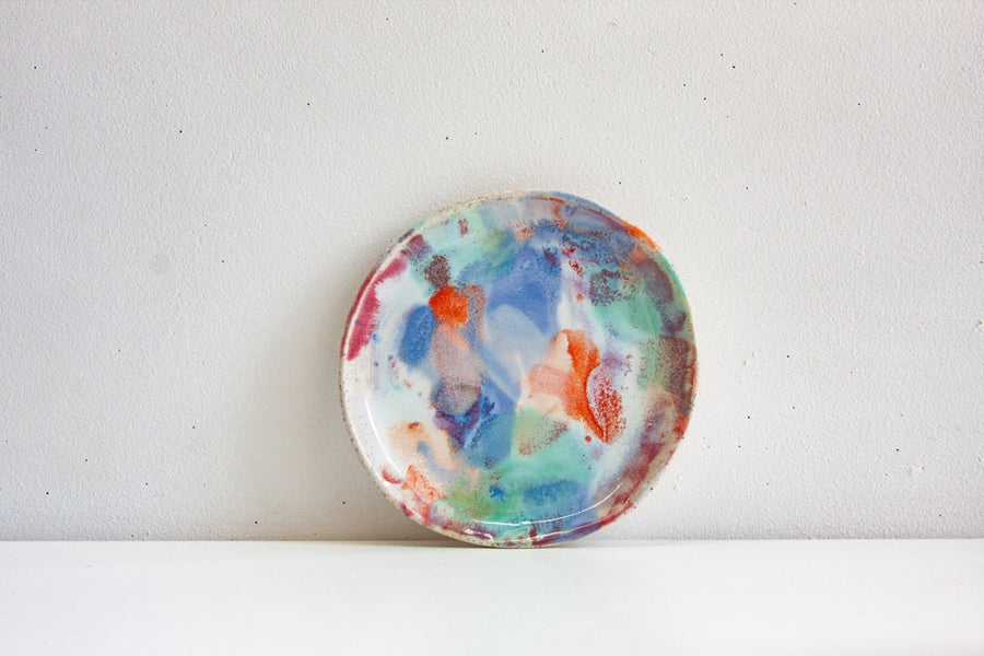 Handmade Ceramic Small Plate -Fairy Floss