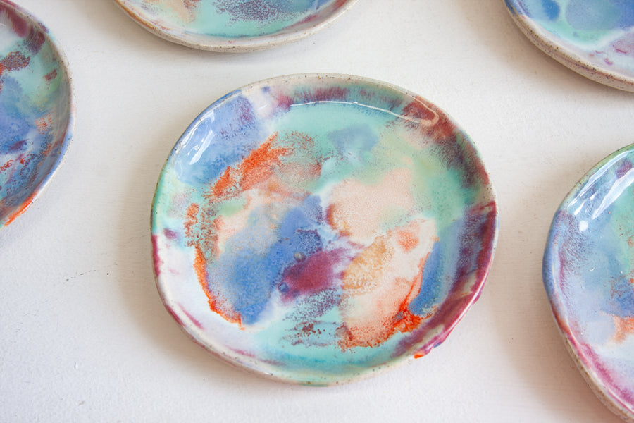 Handmade Ceramic Small Plate -Fairy Floss