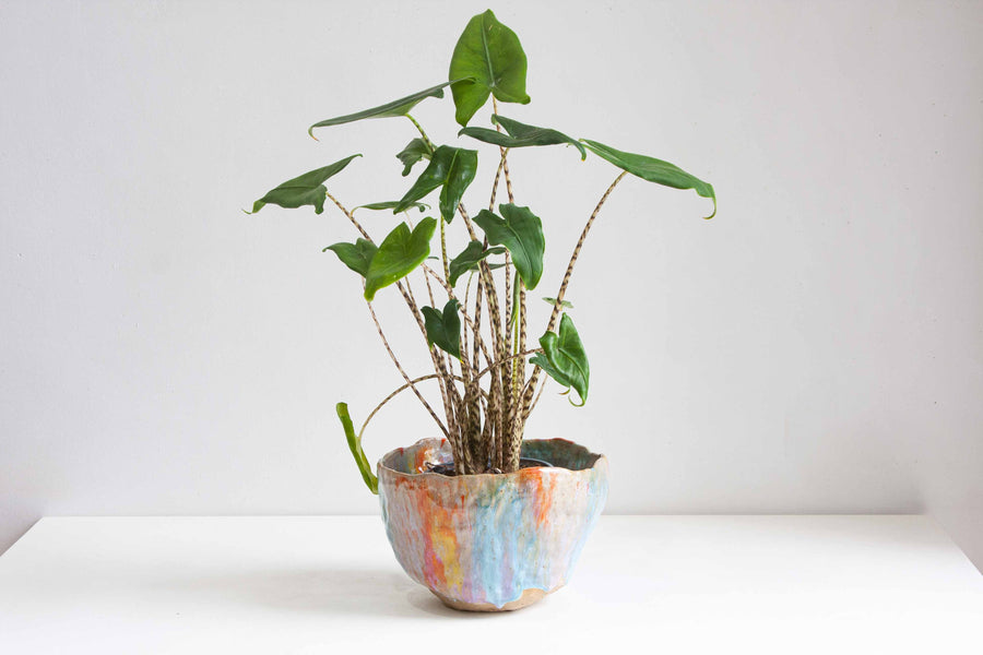 handmade ceramic handformed planter