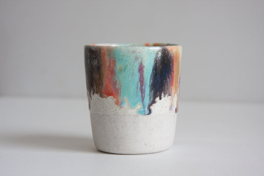 Handmade Ceramic Tumbler Cup - Confetti