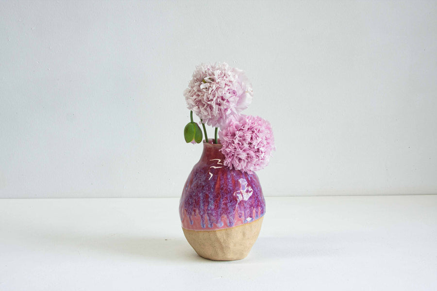 Handmade ceramic pink vase