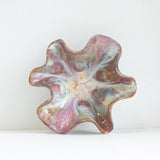 Handmade Ceramic Dark Clay Oyster Bowl - Pinks