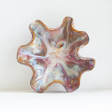 Handmade Ceramic Dark Clay Oyster Bowl - Pinks