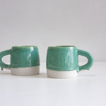handmade ceramic green large mug