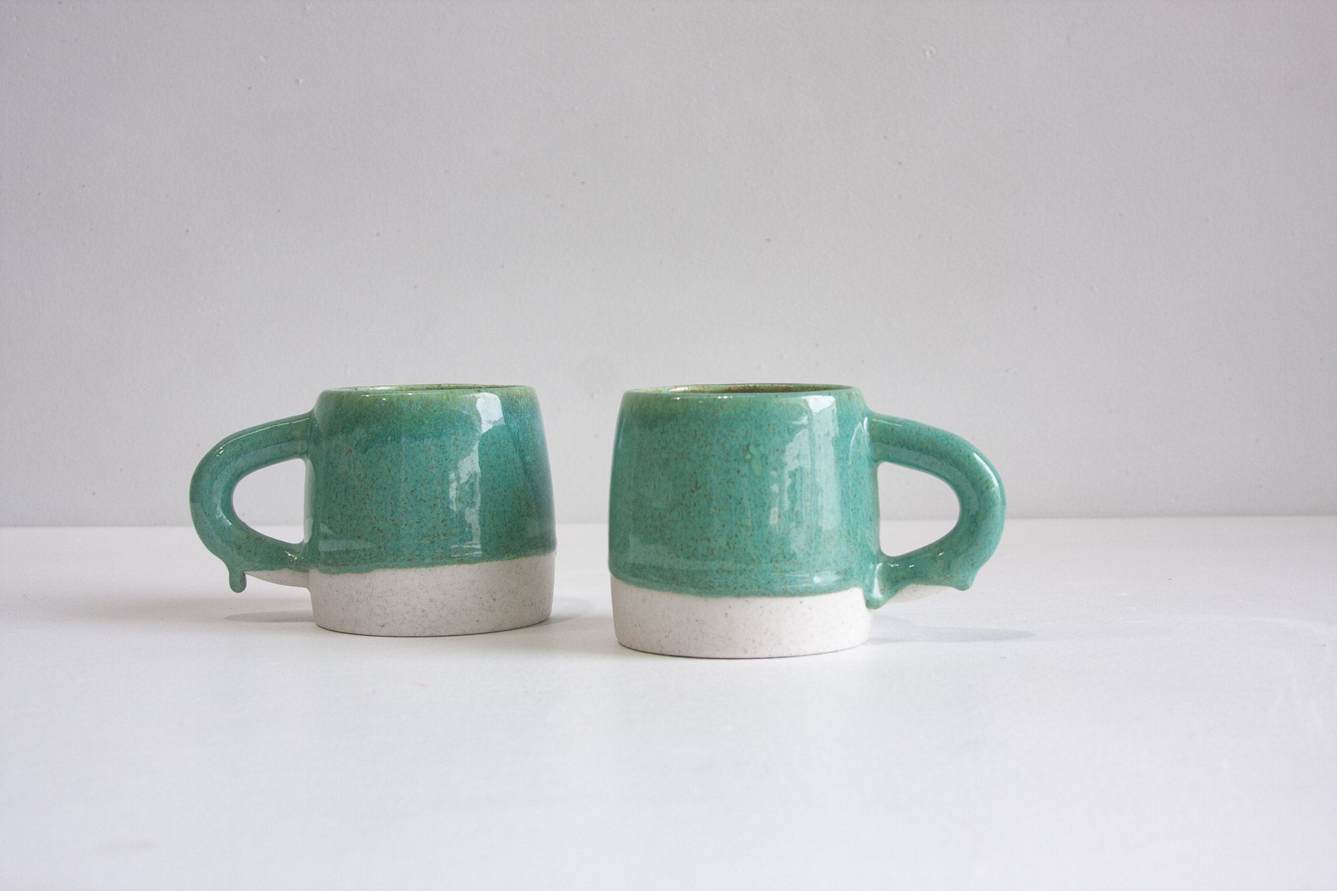 handmade ceramic green large mug
