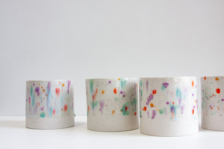 Seconds Sale Handmade Ceramic Planter - Splatter Colour Theory