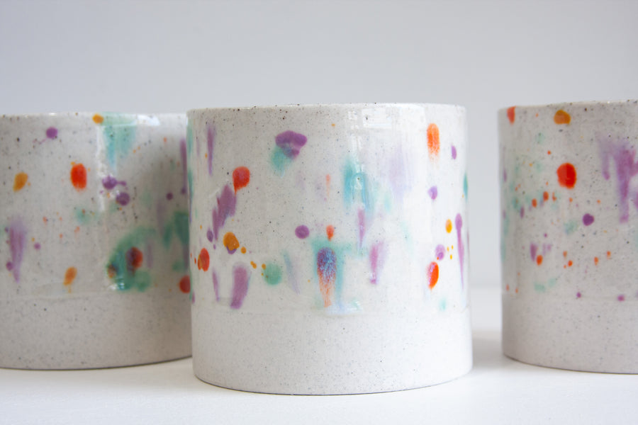 Seconds Sale Handmade Ceramic Planter - Splatter Colour Theory