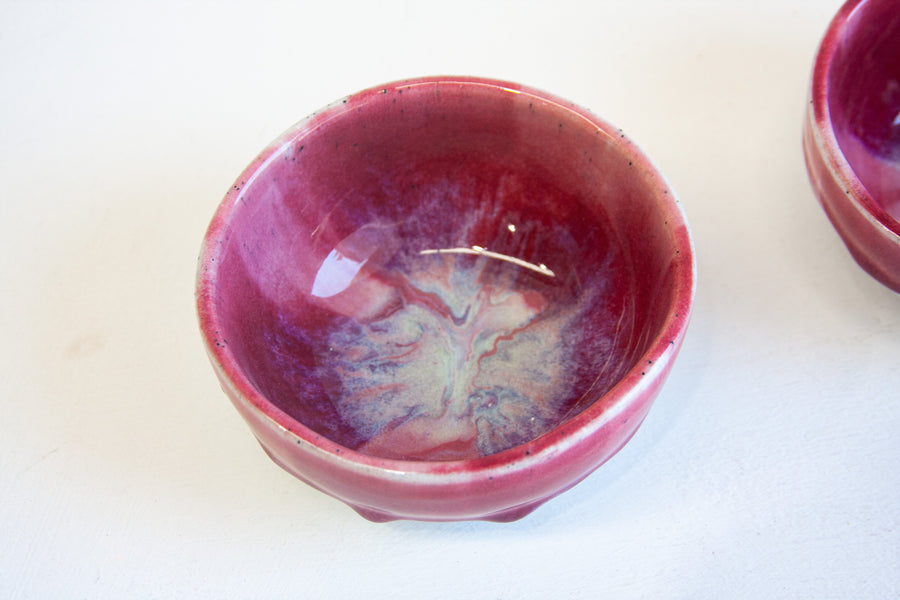 Seconds Sale Handmade Ceramic Breakfast Bowl - Deepest Pink