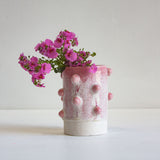 Handmade Ceramic Small Bauble Cylinder Vase - Pink