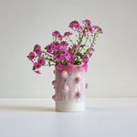 handmade ceramic pink bauble vase