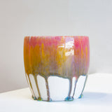 Seconds Sale Handmade Ceramic Classic Planter - Pink, Blue & Yellow