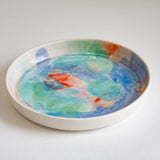 Handmade Ceramic Deep Plate - Marble