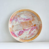 handmade ceramic pink, peach and white deep plate