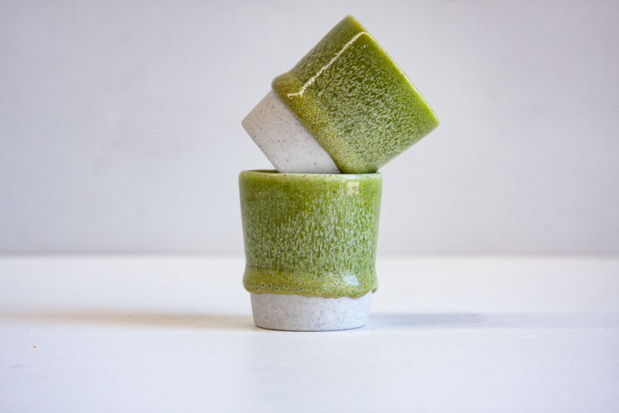 Handmade Ceramic Espresso Cup - Moss Green