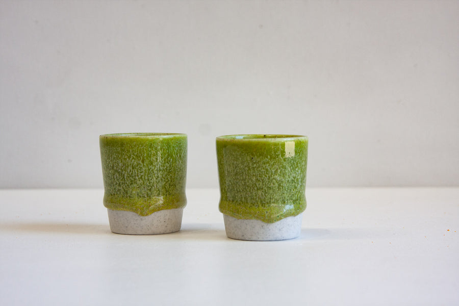 Handmade Ceramic Espresso Cup - Moss Green