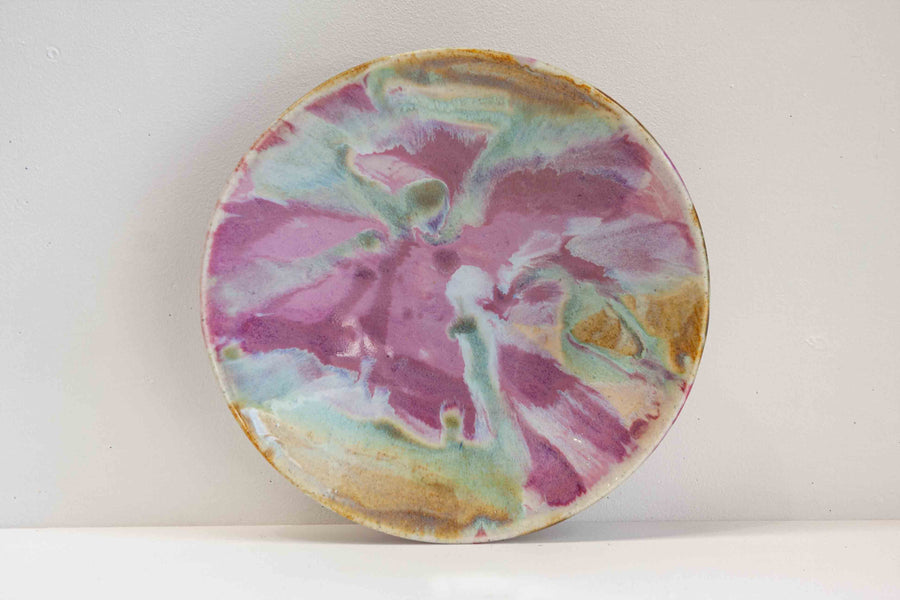Seconds Sale Handmade Ceramic Fruit Bowl - Purple & Blue
