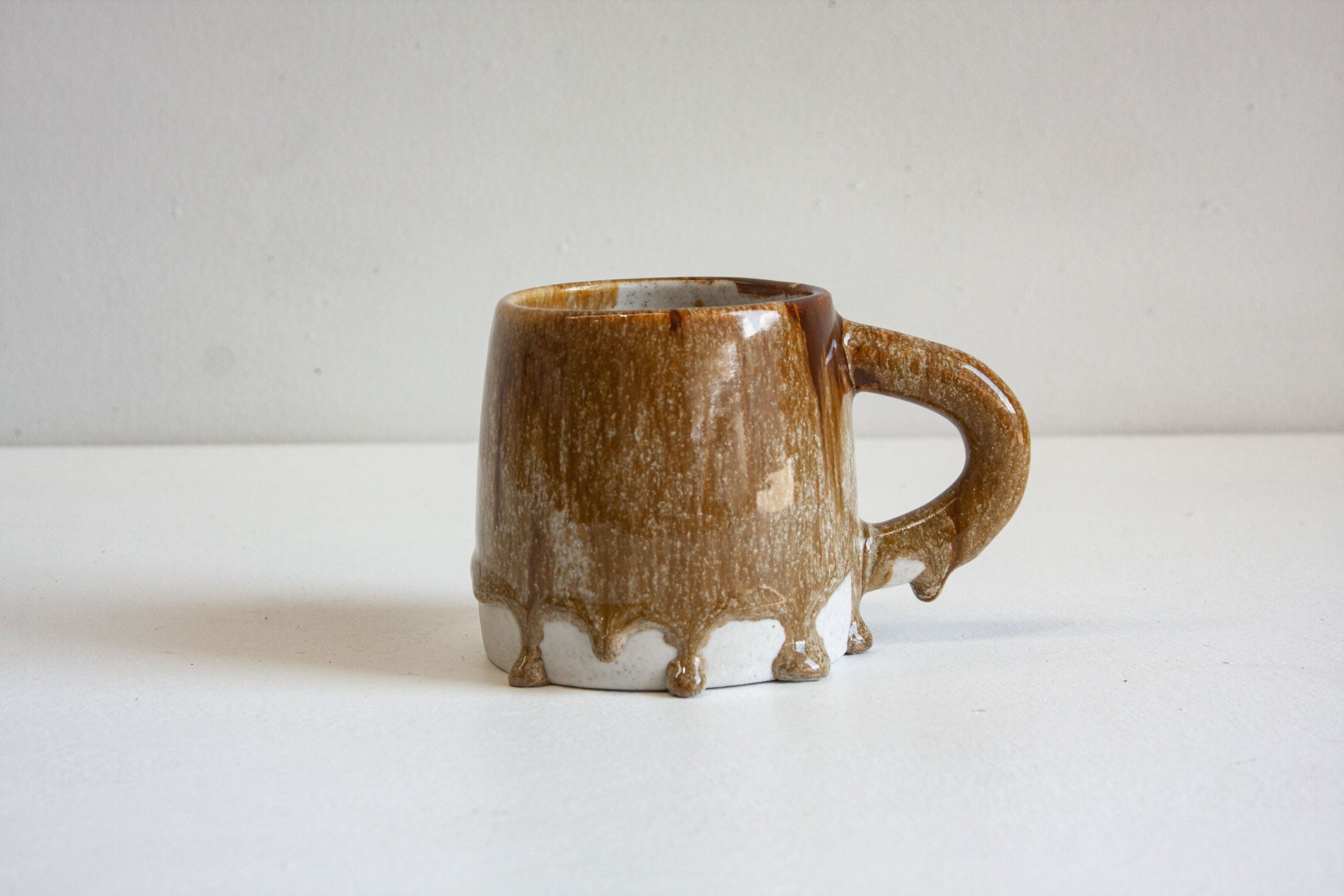 handmade ceramic brown large mug