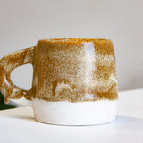 handmade ceramic brown glazed large mug
