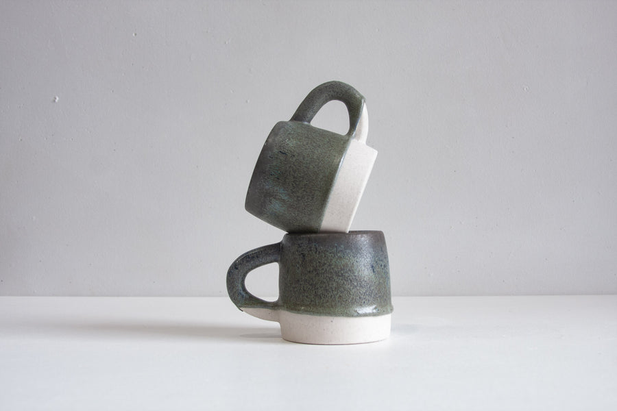 handmade ceramic large grey mug 