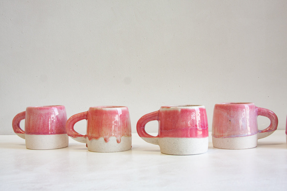 handmade ceramic pink large mug