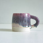 handmade ceramic pink and black large mug