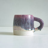 handmade ceramic pink and black large mug