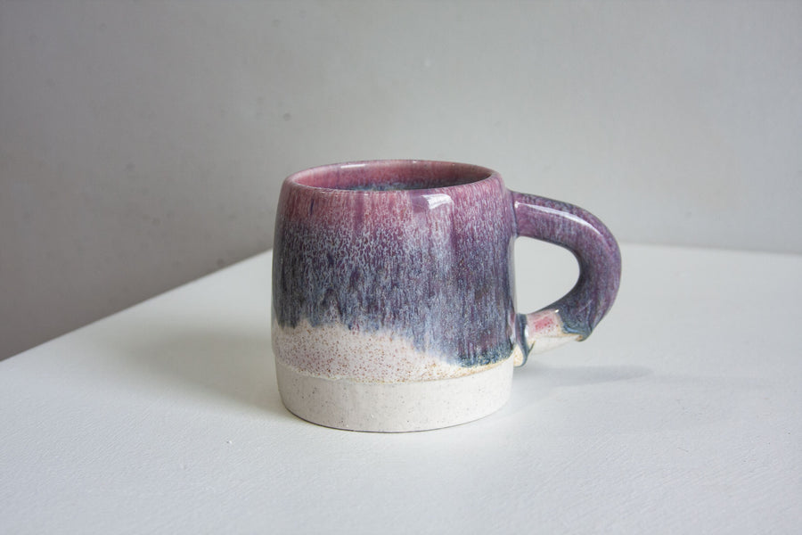 Seconds Sale Handmade Ceramic Large Mug - Pink & Black