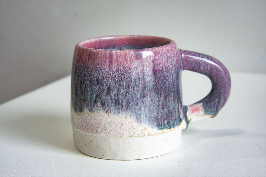 Seconds Sale Handmade Ceramic Large Mug - Pink & Black