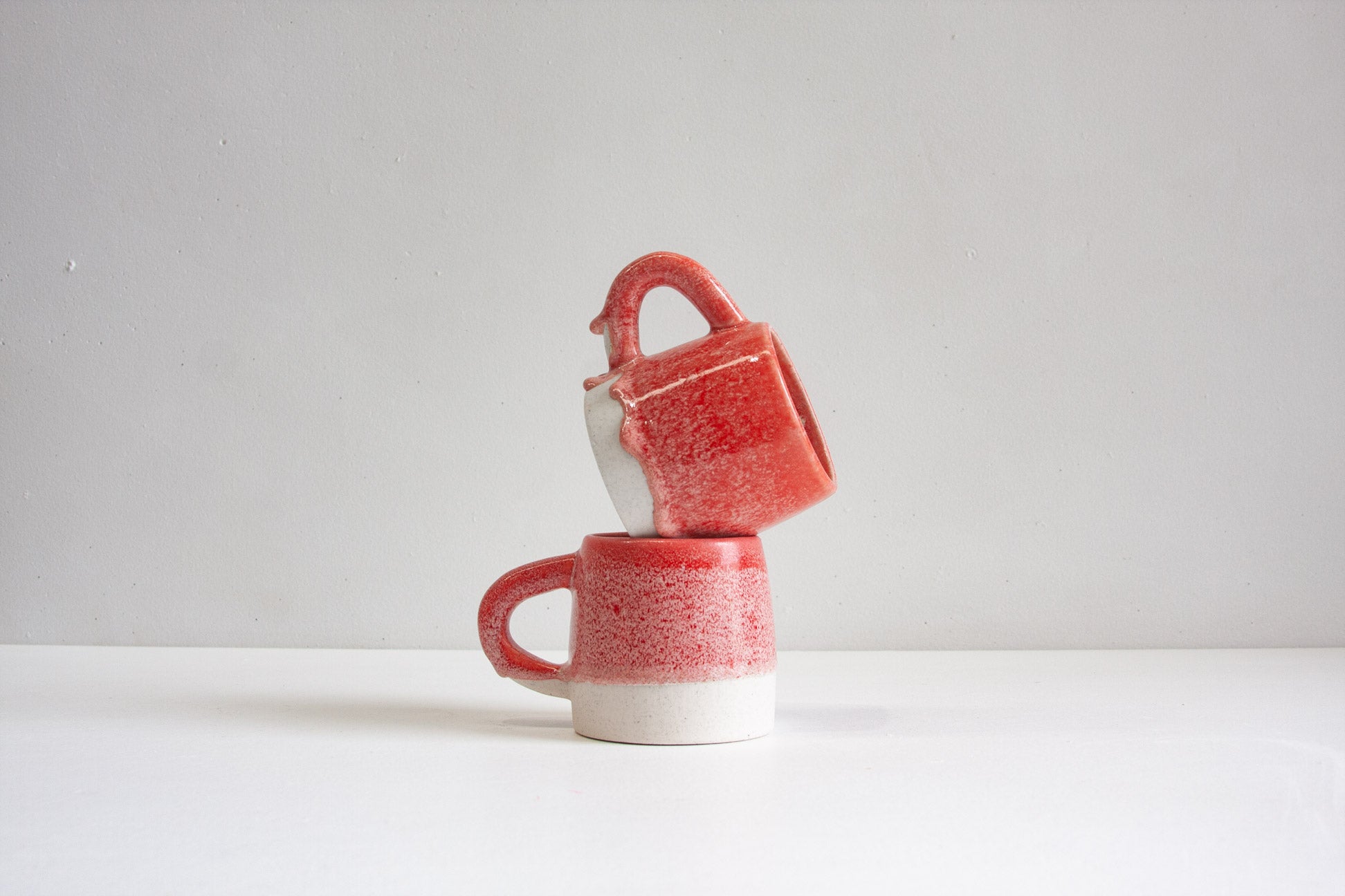 handmade ceramic red  large mug