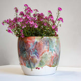 Handmade Ceramic Large Planter - Rose Pistachio