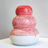 Handmade Ceramic Large Smoosh Vase - Red