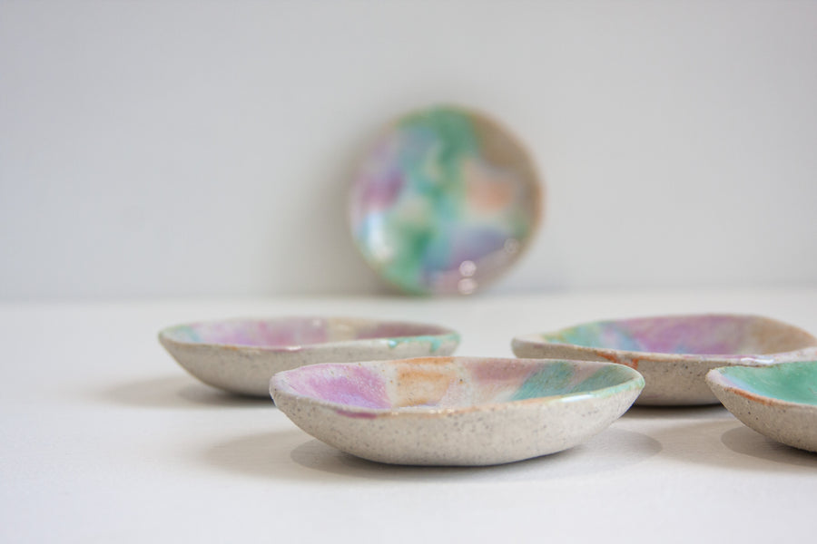 Handmade Ceramic Mini Plate - Sugared Almond