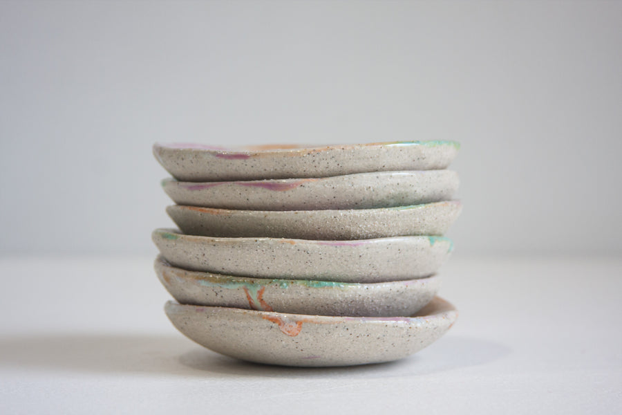 Handmade Ceramic Mini Plate - Sugared Almond