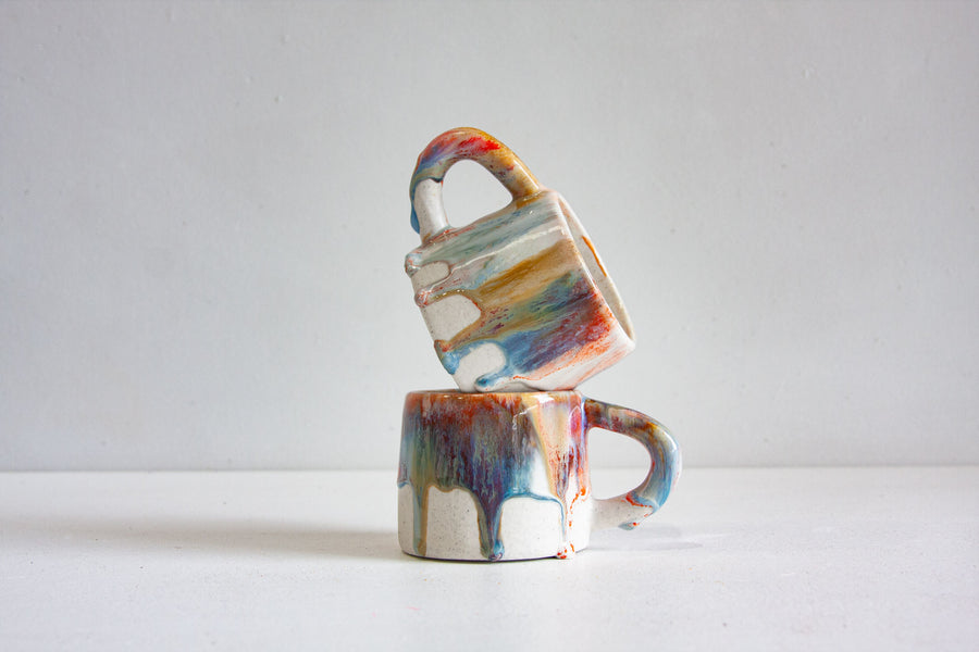 Seconds Sale Handmade Ceramic Mug - Orange Surprise