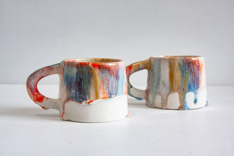 Seconds Sale Handmade Ceramic Mug - Orange Surprise