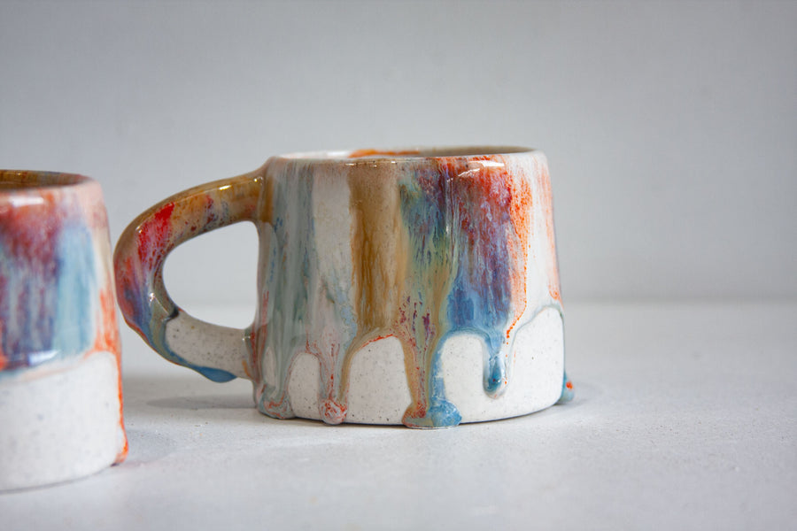 Seconds Sale Handmade Ceramic Mug - Orange Surprise