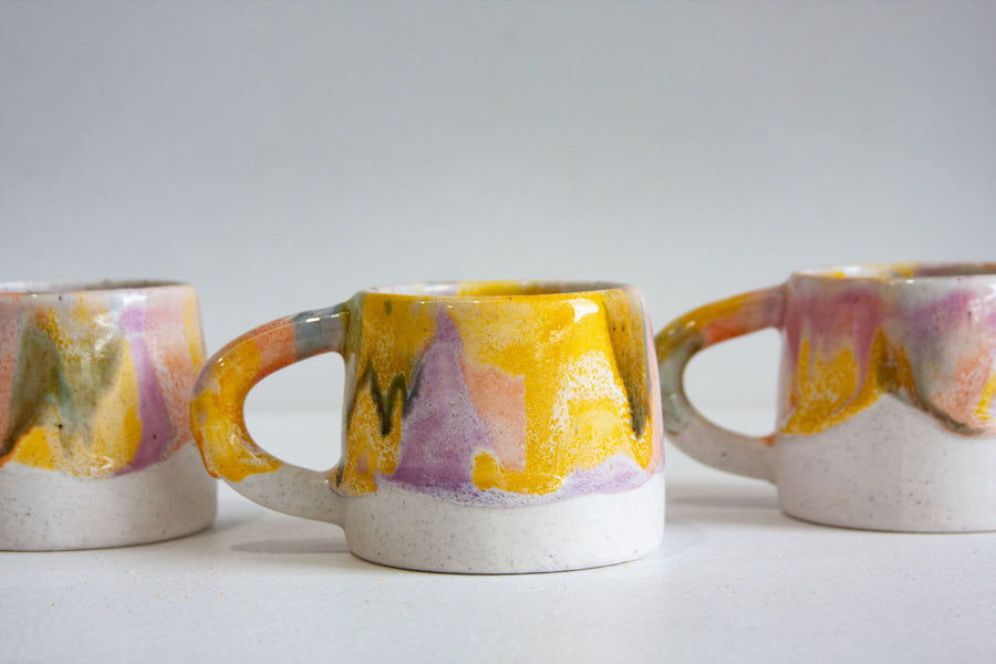Seconds Sale Handmade Ceramic Mug - Pansy